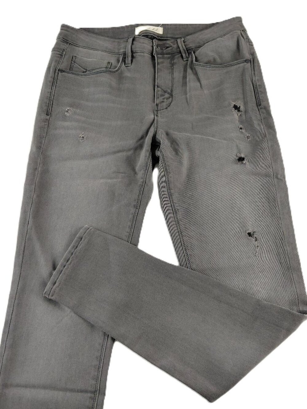 Unpublished Kora Mid Rise Ankle Skinny Jeans Women's Size 27 Smokey Gray Ripped